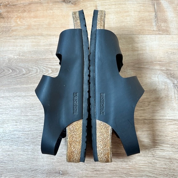 Mens Classic Birkenstock Milano Black Leather Sandals Size US 12 EU 45 - Picture 4 of 12